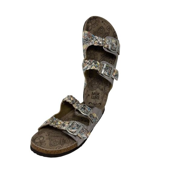 MUK LUKS Juliette Slide Sandals Adjustable Buckle Straps Womens Size 9 Summer - Picture 6 of 7